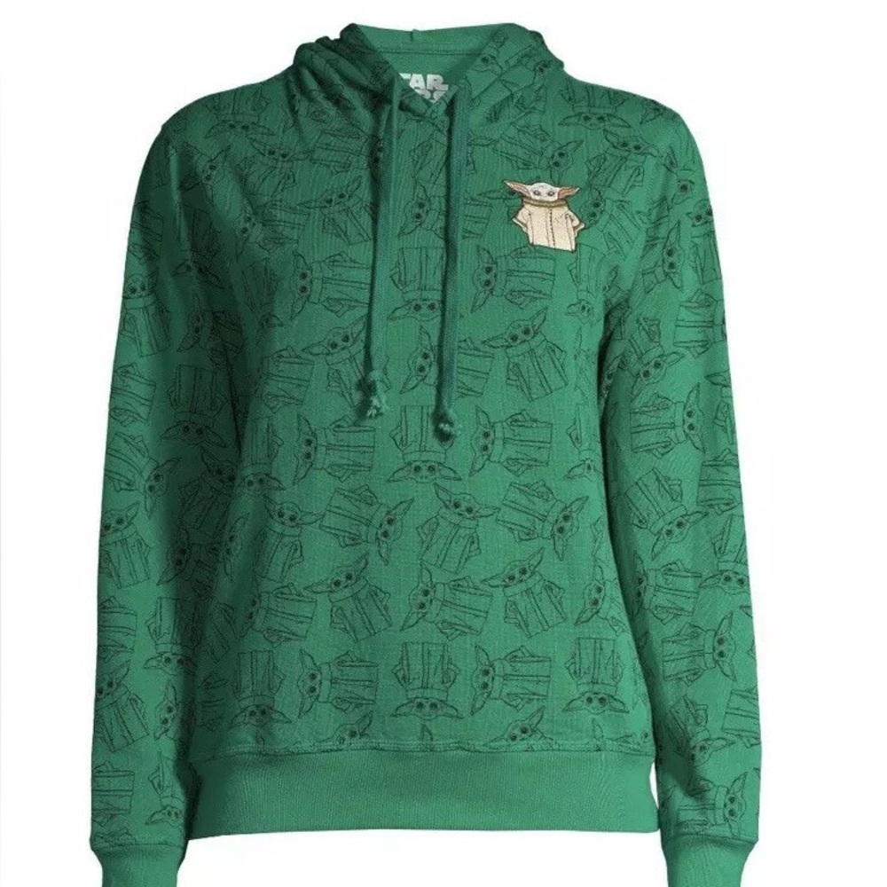 Star Wars The‎ Mandalorian Grogu All Over Print Hoodie Junior Sz XXL